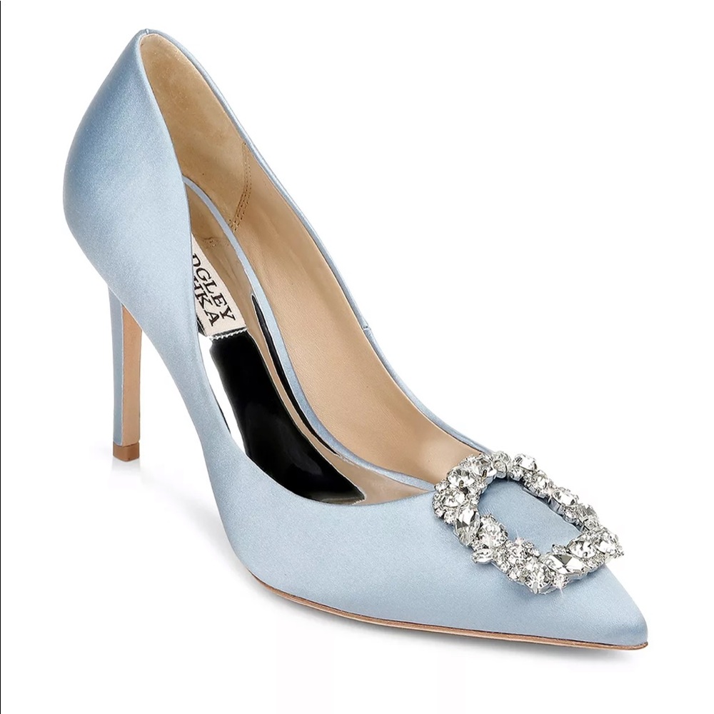 Badgley Mischka Cher Crystal Buckle Pumps